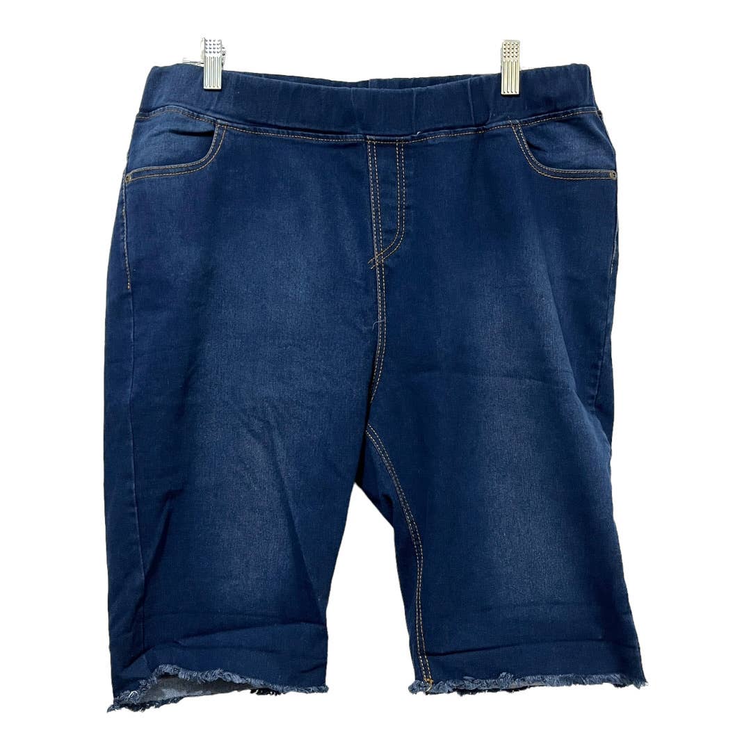 Pull on bermuda jean shorts on sale