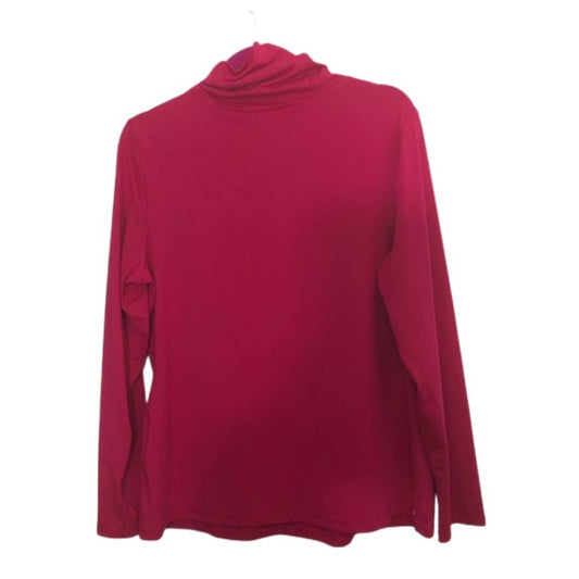 Danskin Long Sleeve Cowl Neck Top Size XXL (20), Pink