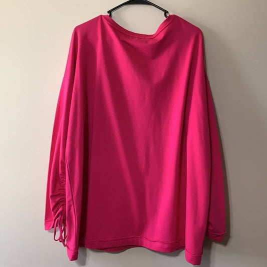 NWT Molly & Isadora Long Sleeve with Ties Sweatshirt Size 2X, Pink