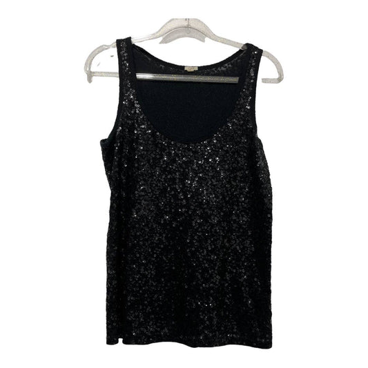 J Crew Sequined Tank Size XS, Black