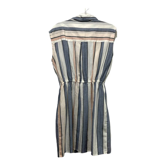 Japna Sleeveless Stripe Button Down Tie Waist Dress Size M