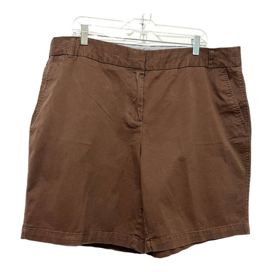 Roz & Ali Front Pocket Shorts Size 18, Brown