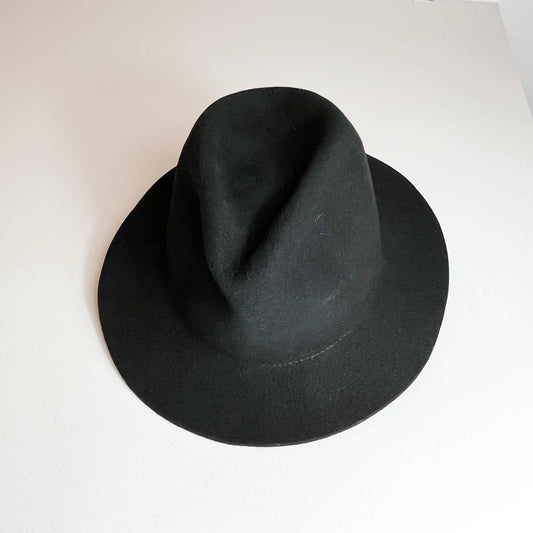 Hat Attack Black Amelia 100% Wool Felt Fedora Hat