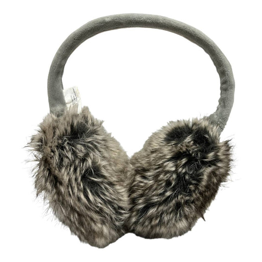 Faux Fur Earmuffs, Wired Headphones, Gray