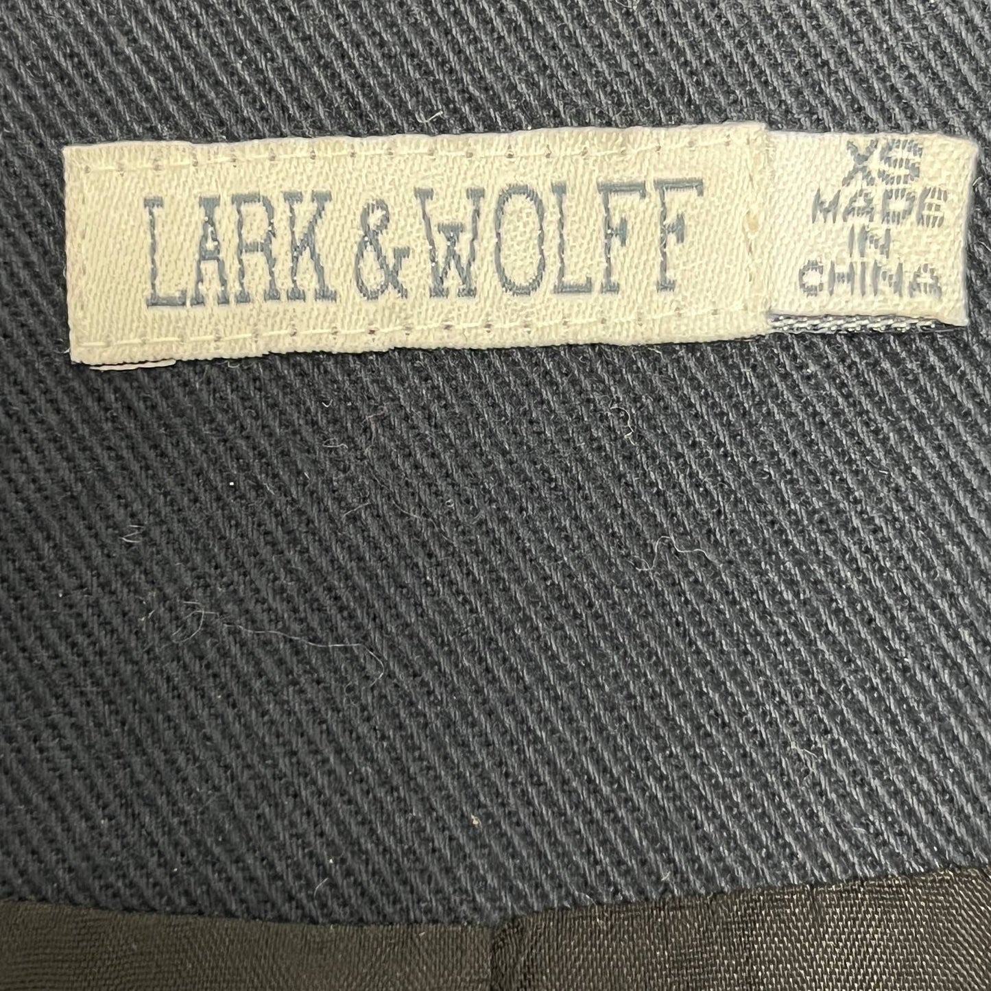 Lark & Wolff Classic Double Breasted Jacket with Wooden Buttons Size XS, Navy