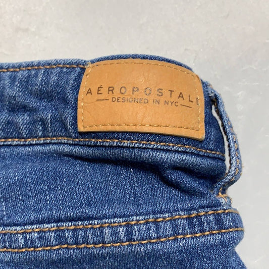 Aeropostale Midi Distressed Jean Shorts with rolled cuffs Size 0