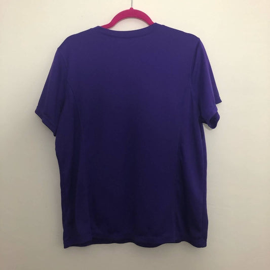 Xersion Short Sleeve V-Neck Workout Top Size XXL, Purple