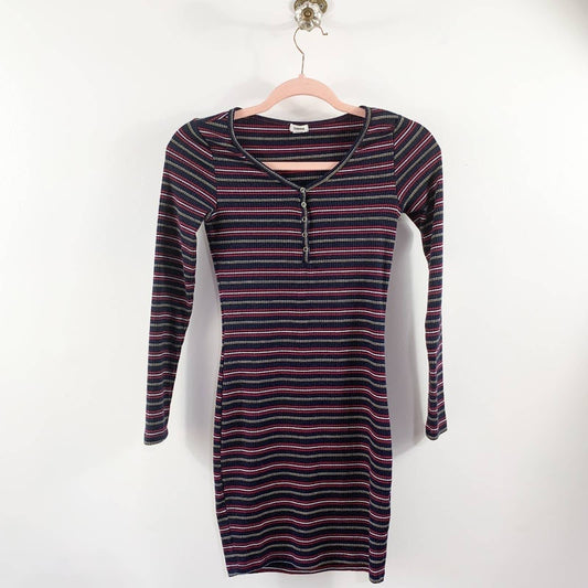 Garage Striped Henley Dress Size XS