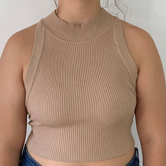 Missguided Racer Style Tank Crop Top Size 4