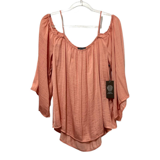 NEW Vince Camuto Cold Shoulder Blouse Size PS, Coral Dusk