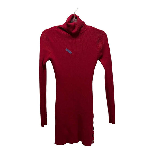 Say What? Long Sleeve Turtleneck Dress Size M, Red