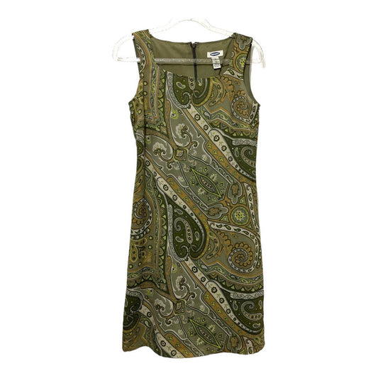 Old Navy Sheath Dress Green Paisley, Size 1