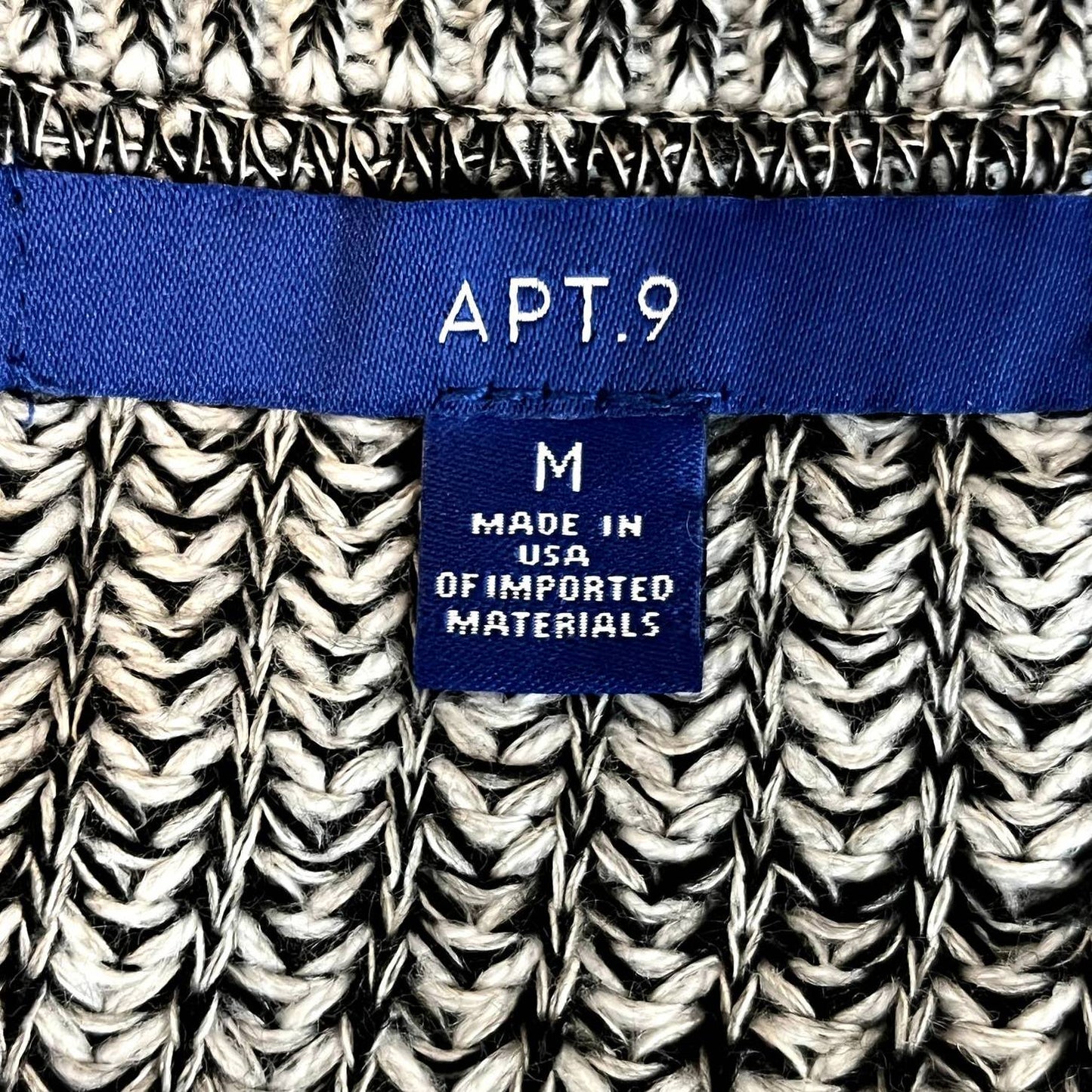 Apt 9 Pullover Winter Sweater - Size M, Gray & Black