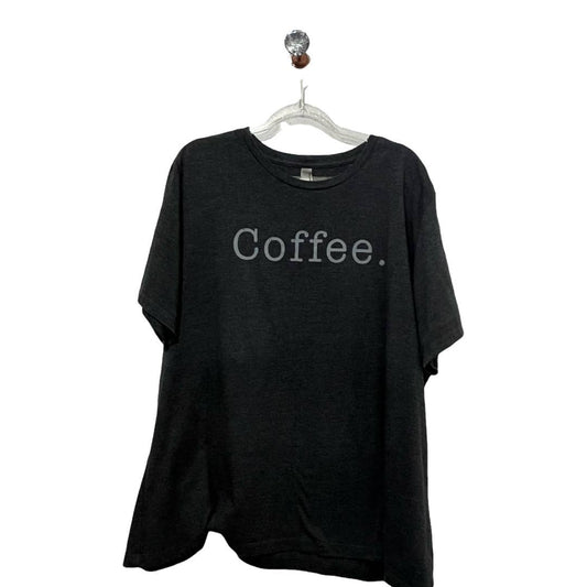 Thread Tank Designs Graphic Tee "Coffee" Size 2XL, Gray