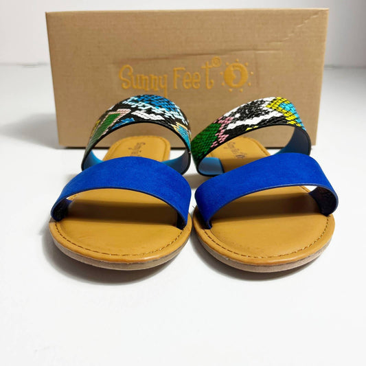 NEW Sunny Feet Slide-On Sandal Sizes 7, 7.5, & 8.5 available, Blue