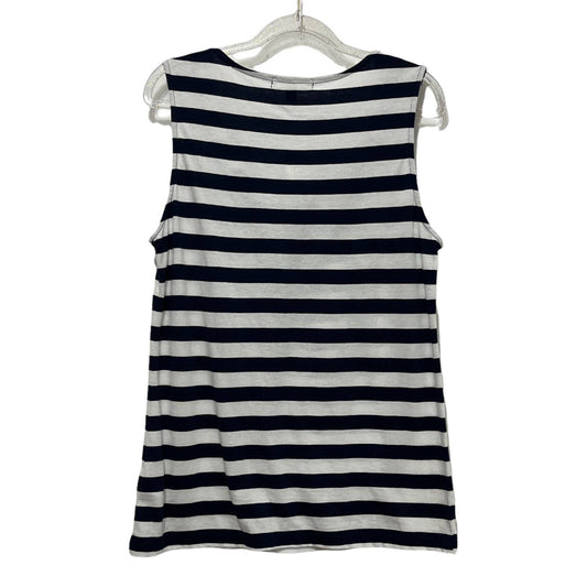 NWT Banana Republic Striped Sleeveless Top Size M, Navy & White