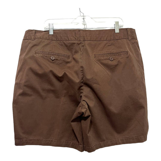 Roz & Ali Front Pocket Shorts Size 18, Brown