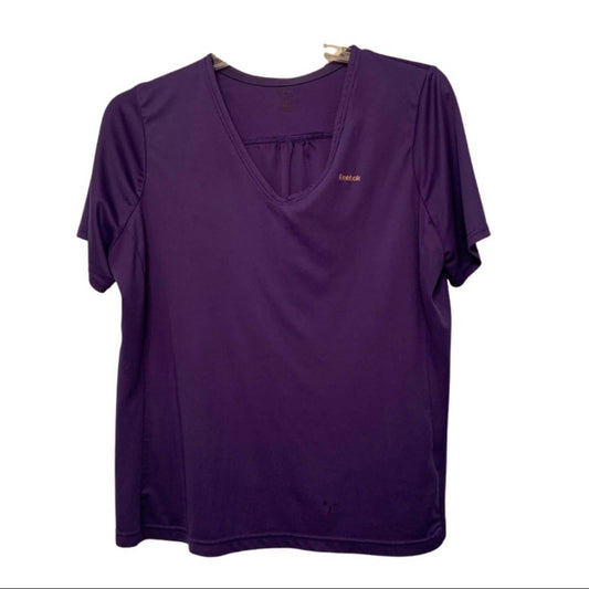 Reebok V-Neck Athletic T-Shirt Size 18/20, Purple