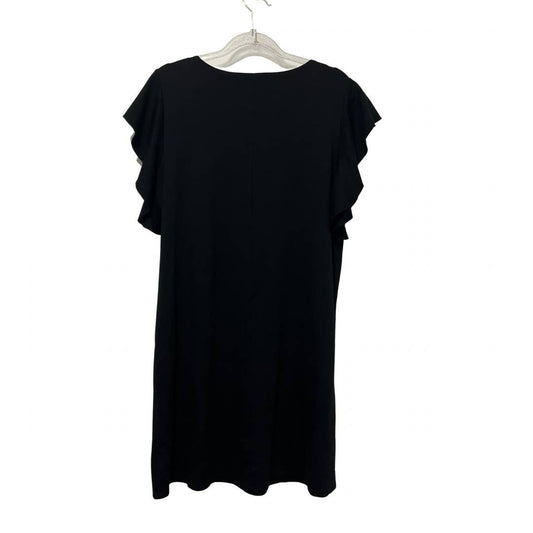 Nik and Nash Shift Dress with Flutter Sleeves Size M, Black