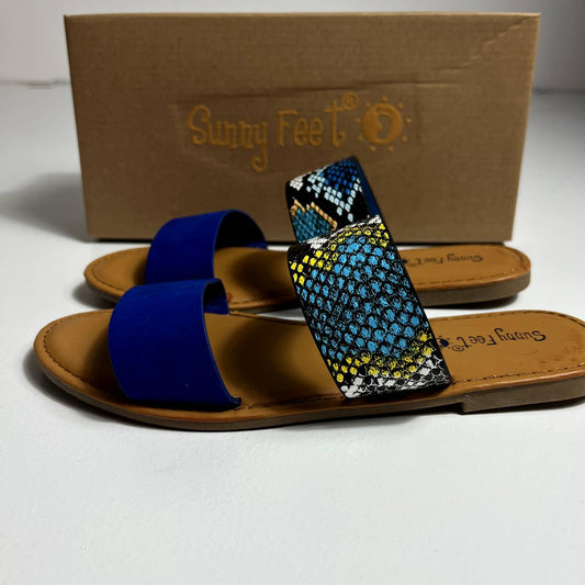 NEW Sunny Feet Slide-On Sandal Sizes 7, 7.5, & 8.5 available, Blue