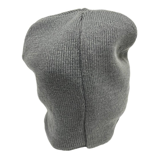 Rock Star Knit Ski Snow Beanie with "Skull Headphones", Gray