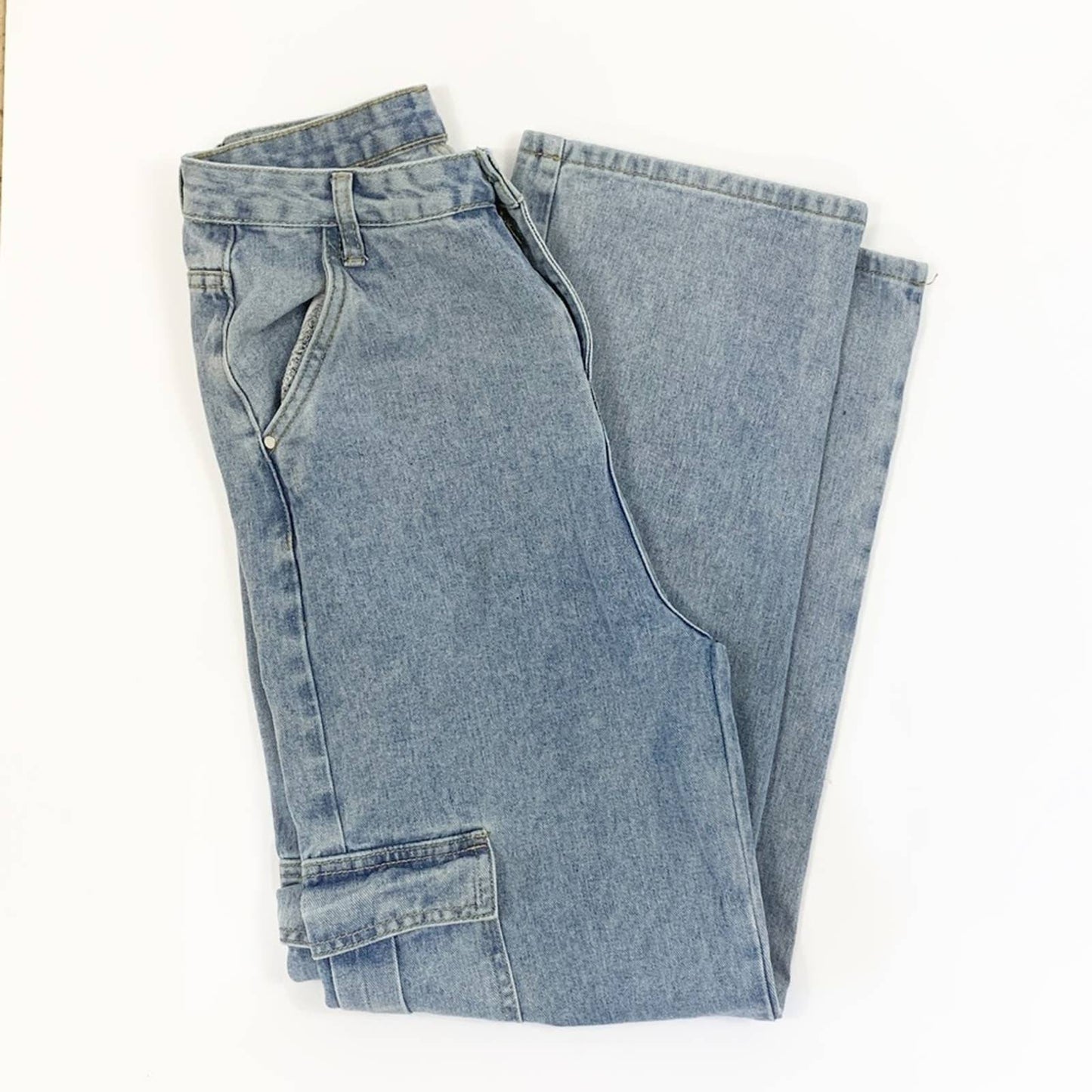 High Waisted Cargo Jeans Size M