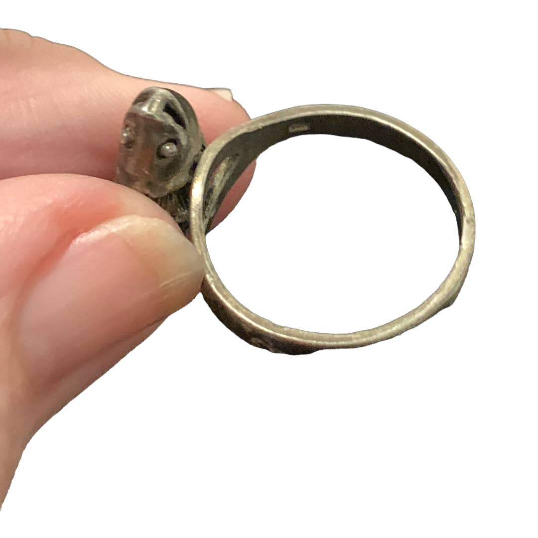 Sterling Fish Ring with Moving Tail